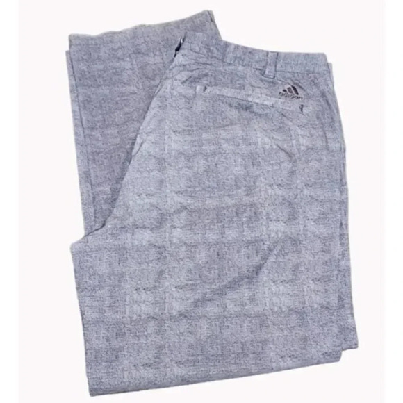 Adidas Golf Pants Men's 36 x 30 Flat Front Gray Stretch Poly Spandex Blend - Picture 4 of 9